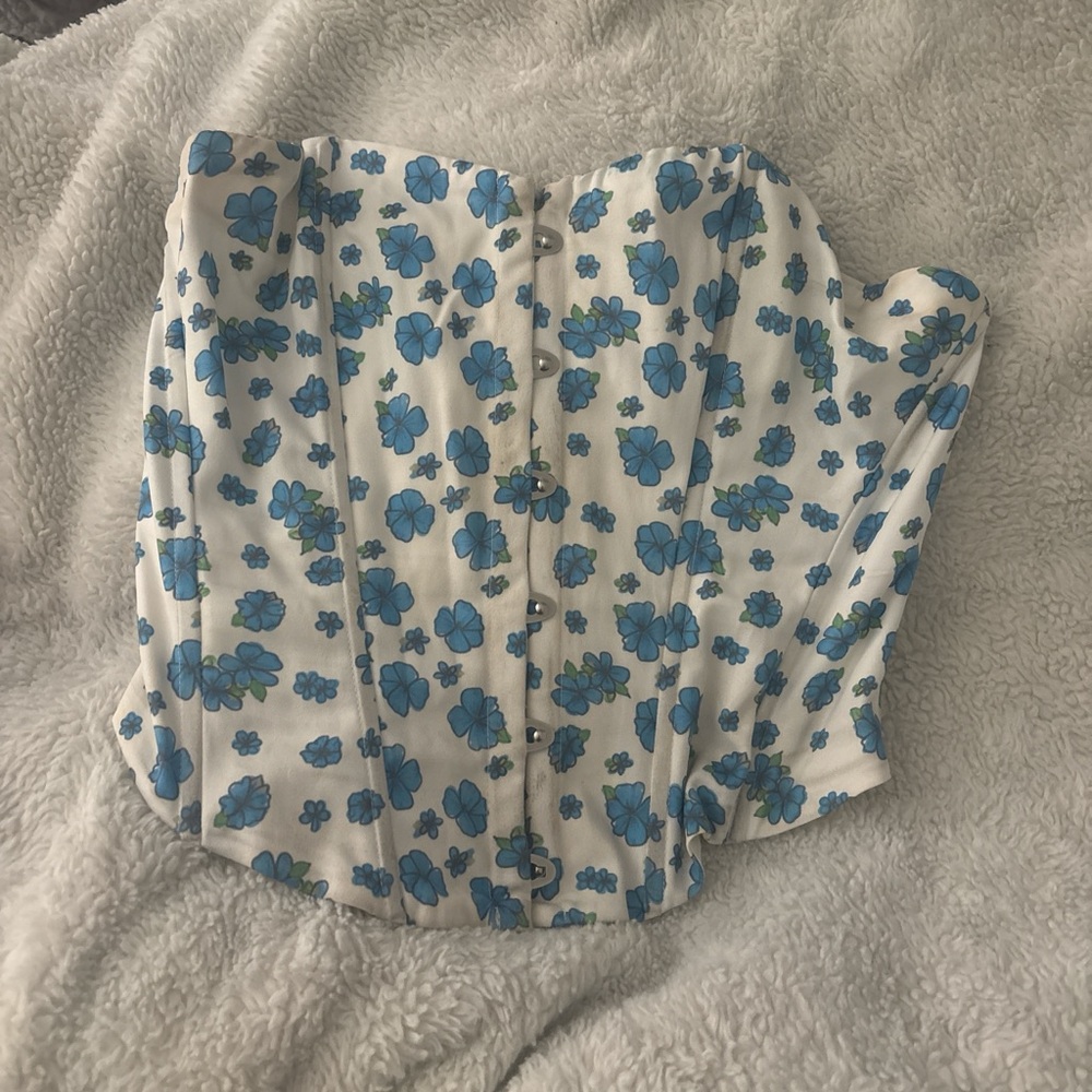 Princess Polly Blue Floral Top